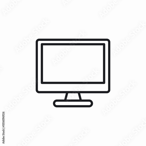 computer monitor icon sign vector