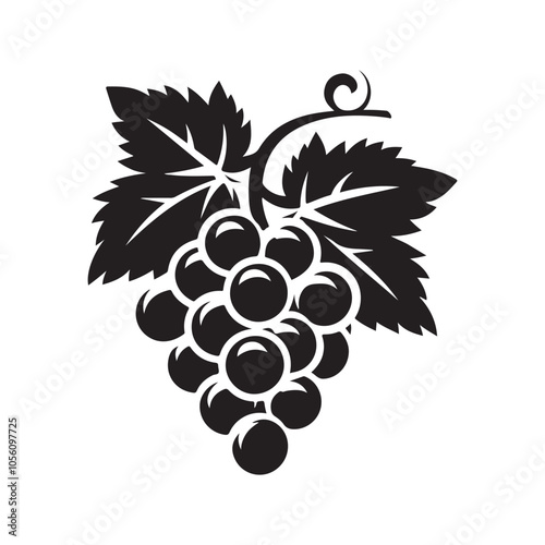 Creative Grapes Silhouette Vectors – Ideal for Wine & Vineyard Art