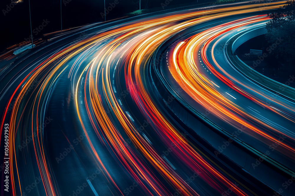 Dynamic technology background with speed lines: abstract illustration of information flow, ideal for tech concepts and design projects