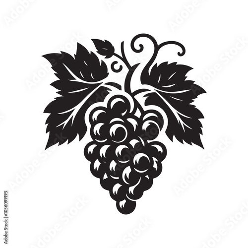 Creative Grapes Silhouette Vectors – Ideal for Wine & Vineyard Art