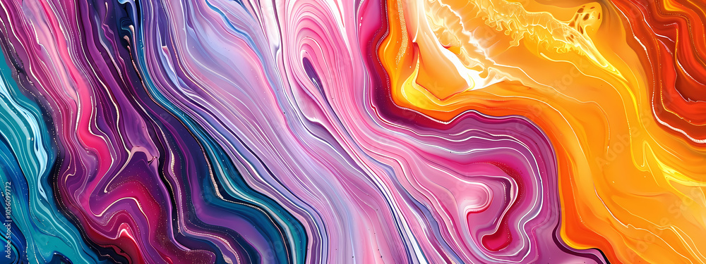 Abstract colorful swirls in vibrant hues of pink, purple, and orange creating a mesmerizing visual experience.