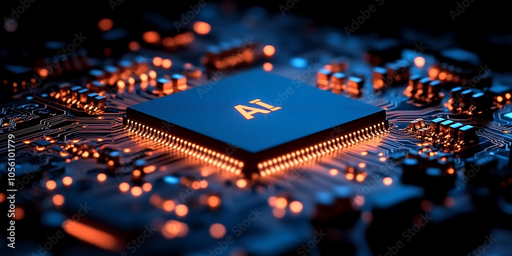 AI Micro-Chip Digital Electrical Board Background AI Micro-Chip Digital Electrical Board Background