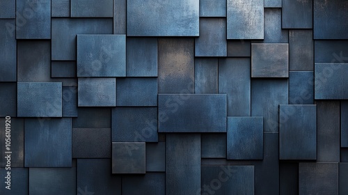 Dynamic Blue Rectangle Wall Art: A Textured Visual Rhythm Perfect for Sporty Interiors and Modern Home Decor