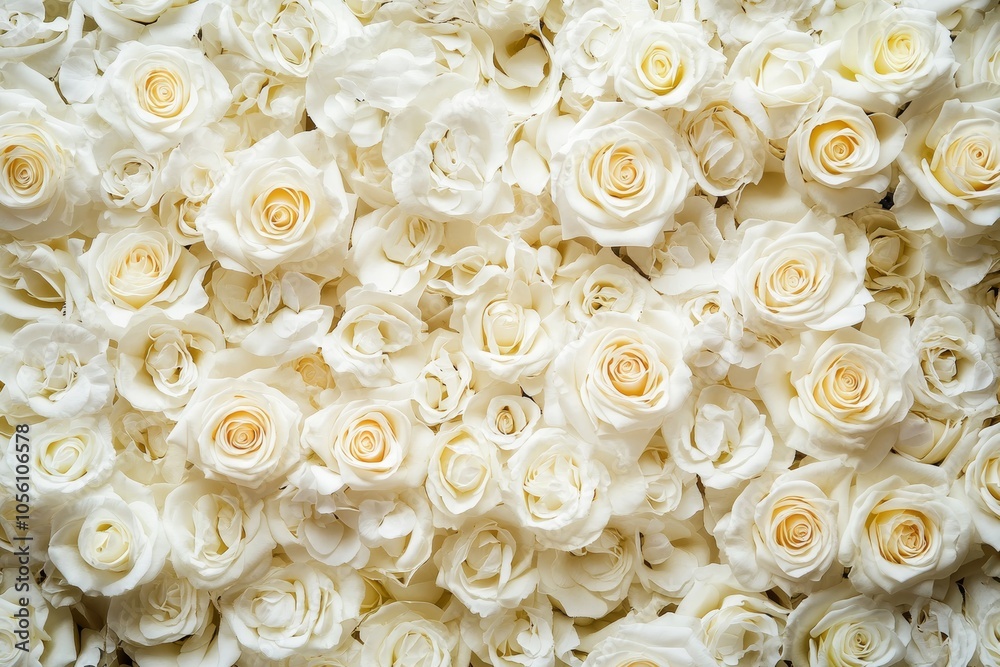 Elegant white rose floral backdrop for stunning wedding photography and celebrations Elegant white rose floral backdrop for stunning wedding photography and celebrations