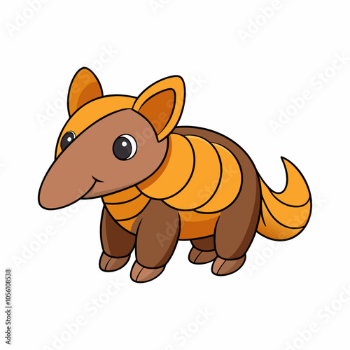 Cute Anteater Clipart - Adorable Cartoon Animal Vector Illustration