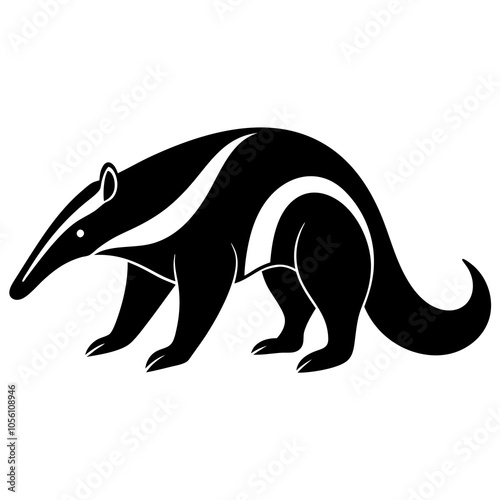 Cute Anteater Clipart - Adorable Cartoon Animal Vector Illustration