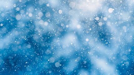 Blue snow background abstract blurred.