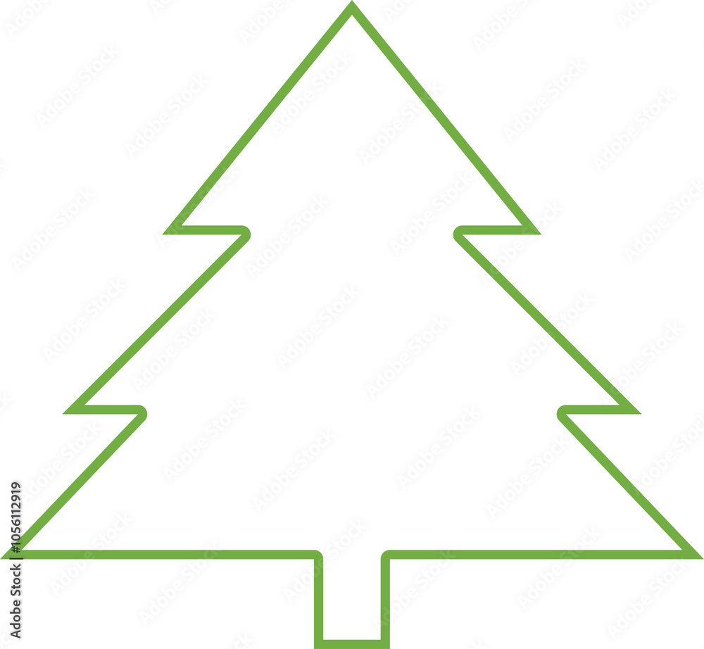 Christmas tree line icon vector. Christmas green tree illustration with star. Christmas tree vector illustration, Tree vector art, xmas tree silhouette, Christmas vector icon. Christmas tree line icon vector. Christmas green tree illustration with star. Christmas tree vector illustration, Tree vector art, xmas tree silhouette, Christmas vector icon.