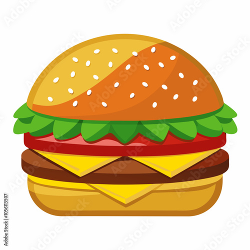 hamburger white background