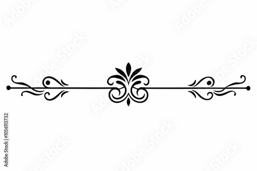 A decorative dividing line element on a white background