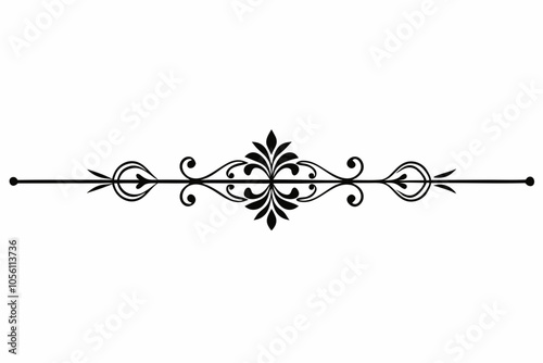 A decorative dividing line element on a white background