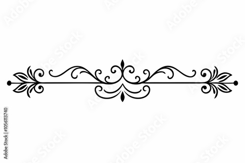 A decorative dividing line element on a white background