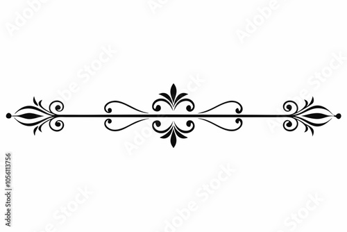 A decorative dividing line element on a white background