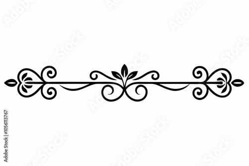 A decorative dividing line element on a white background