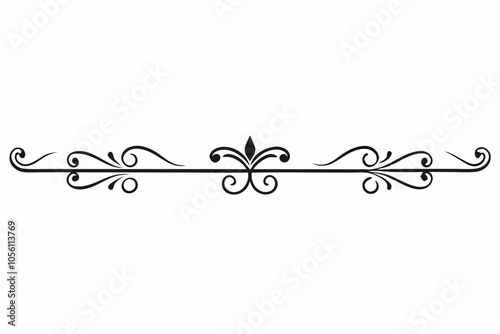 A decorative dividing line element on a white background