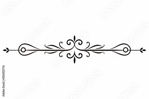 A decorative dividing line element on a white background