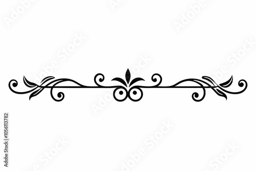 A decorative dividing line element on a white background