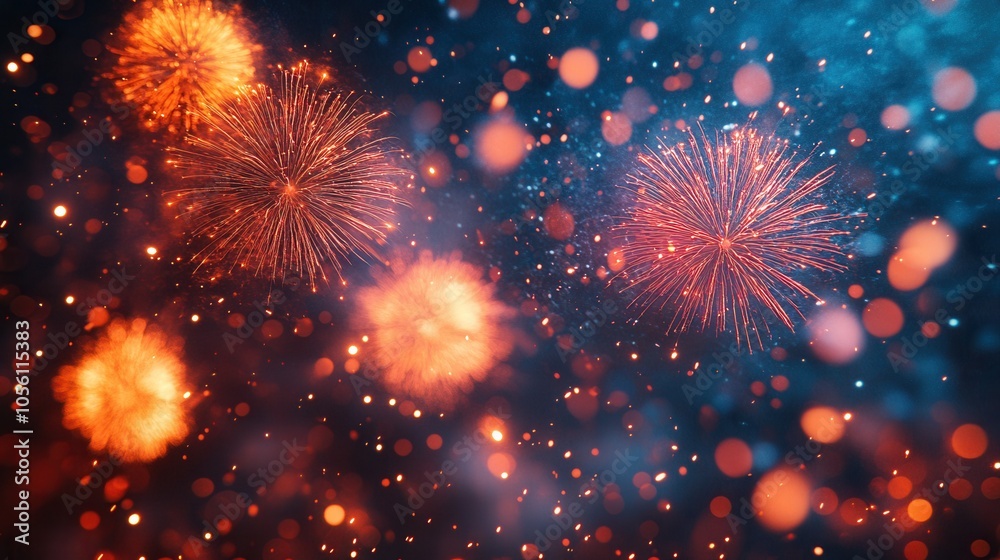 Obraz premium Fireworks background