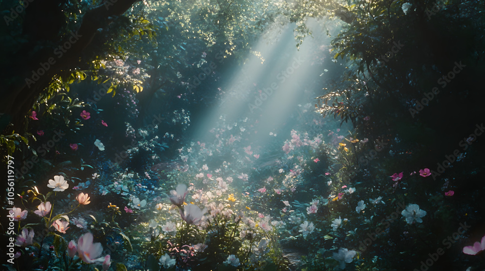Ethereal Enchantment: A Mystical Forest Filled with Light and Life Ethereal Enchantment: A Mystical Forest Filled with Light and Life