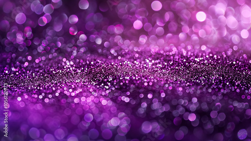 Bokeh purple glitter texture Christmas abstract background or with blank space.