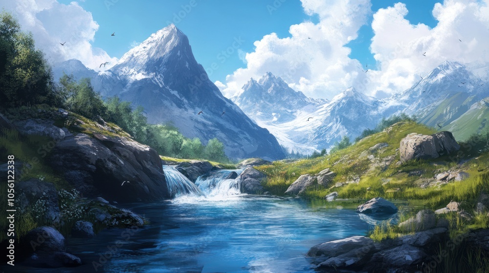 Fototapeta premium Peaceful Mountain Lake