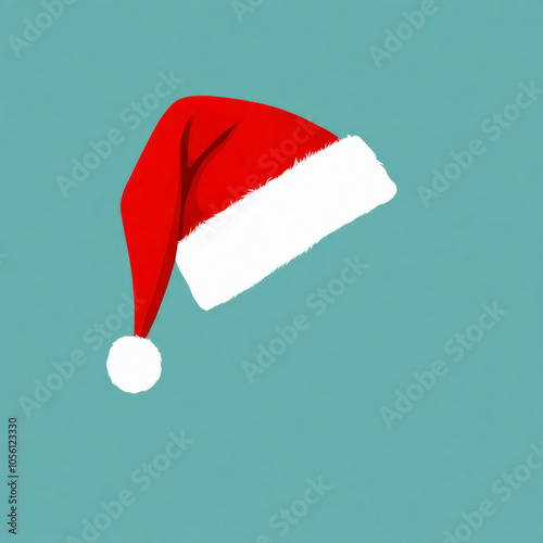 Weihnachtsmütze auf Türkis
