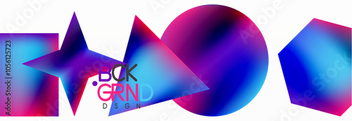 Fluid color geometric shapes abstract background. Vector Illustration For Wallpaper, Banner, Background, Card, Book Illustration, landing page