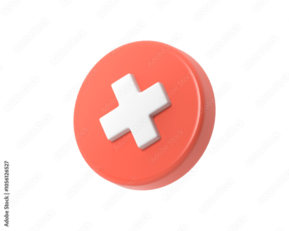 A realistic 3d render red cross checkmark sign, symbolizing error or rejection. Clean and vivid illustration for clear visual communication. A realistic 3d render red cross checkmark sign, symbolizing error or rejection. Clean and vivid illustration for clear visual communication.