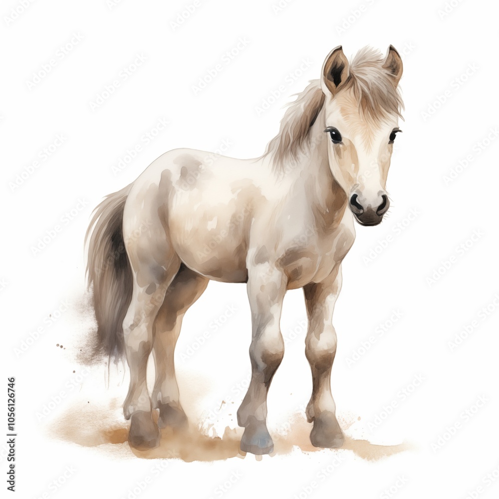 Obraz premium Horse Cute children's book cover