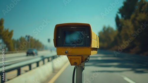 Wallpaper Mural Radar speed control camera on the road, Ai Torontodigital.ca