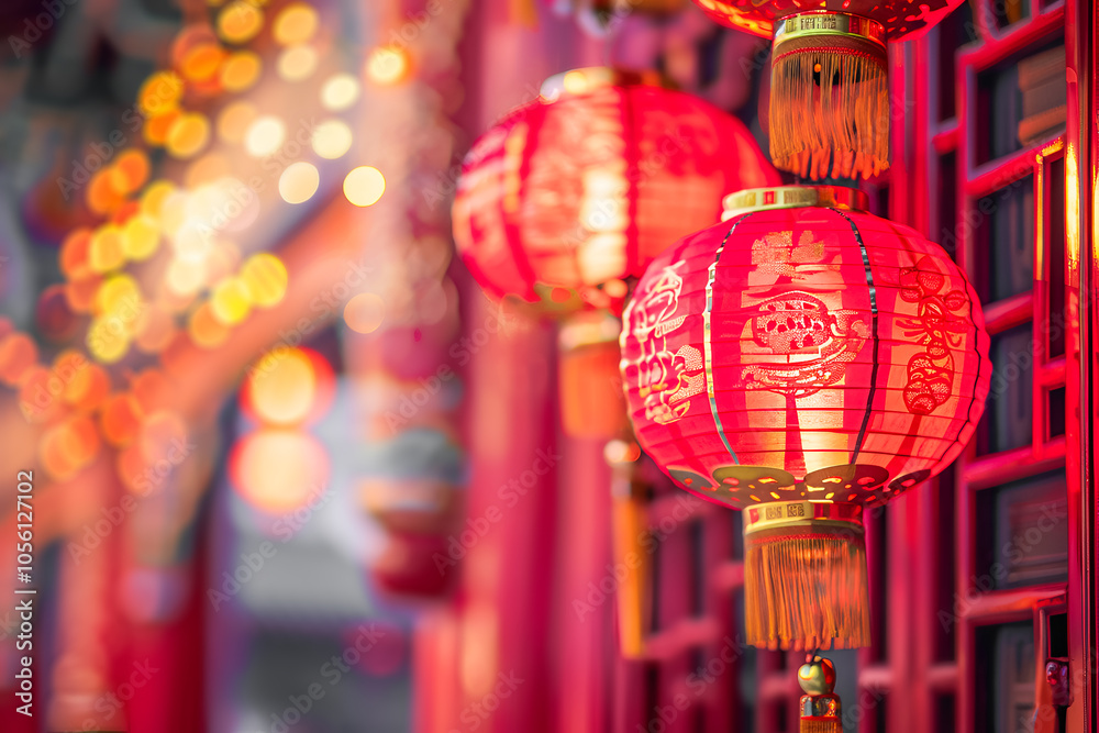 Naklejka premium Festive Chinese New Year background