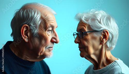 Dementia in senior people. Memory loss. Awareness of Alzheimer's, Parkinson's disease, stroke or mental health isolated with white highlights, png photo