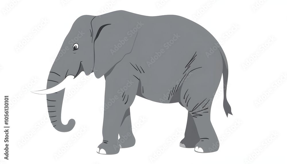 Oversized elephan isolated with white highlights, png Oversized elephan isolated with white highlights, png
