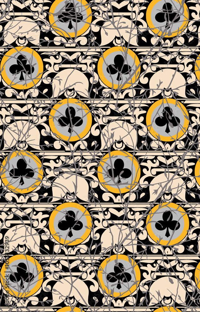seamless beautiful wallpaper cards all over design floral leaf vintage ornament Victorian ethnic geometric print paisley pattern