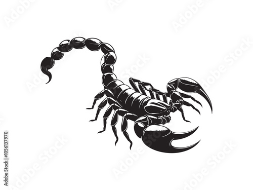 Desert Stinger, Scorpion Silhouette Vector Design