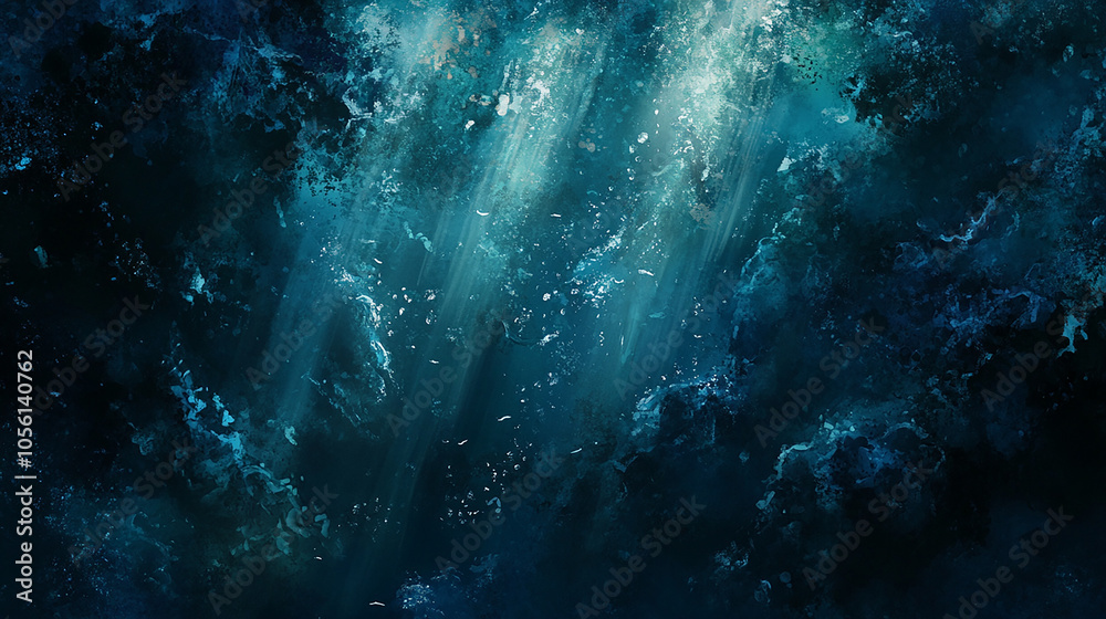Obraz premium Underwater background with a deep ocean feel