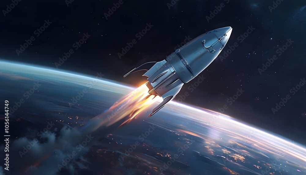 Rocket Launching from Earth to Space Rocket Launching from Earth to Space
