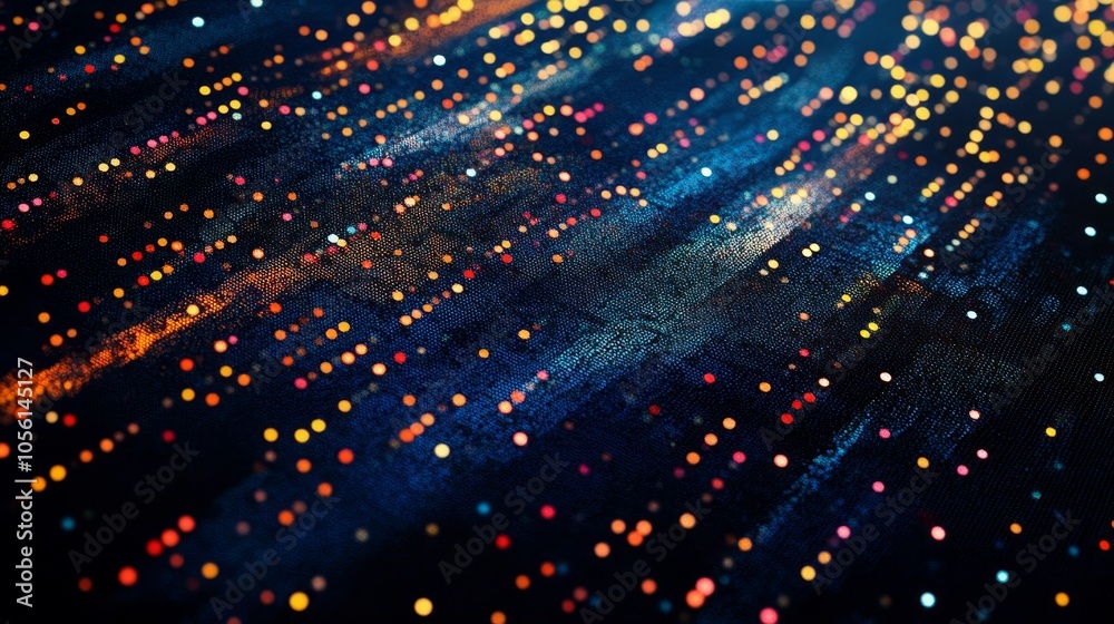 An abstract representation of a star-filled sky, featuring scattered colored points, mimicking the glow and mystique of a celestial event and cosmic scene. An abstract representation of a star-filled sky, featuring scattered colored points, mimicking the glow and mystique of a celestial event and cosmic scene.