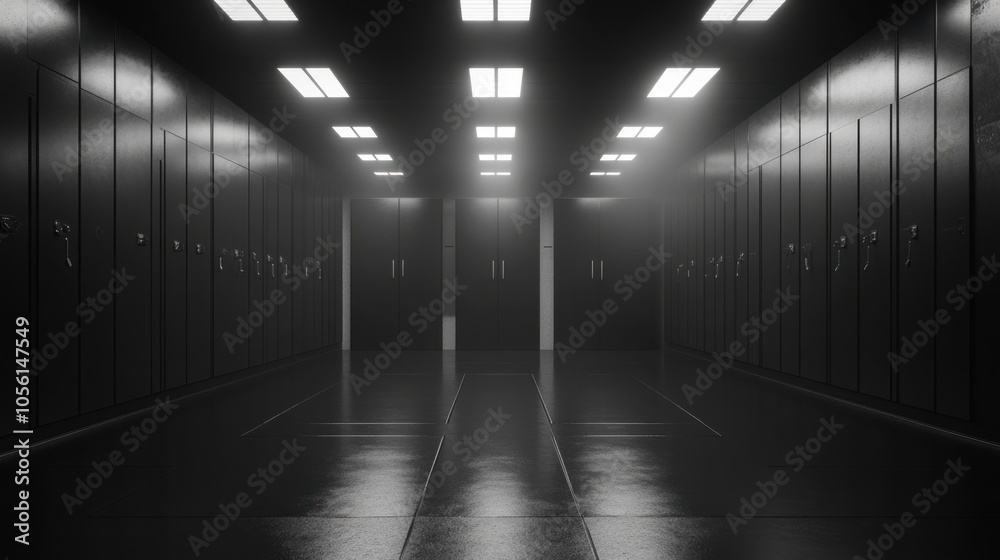 Empty Storage Hallway at Night Empty Storage Hallway at Night