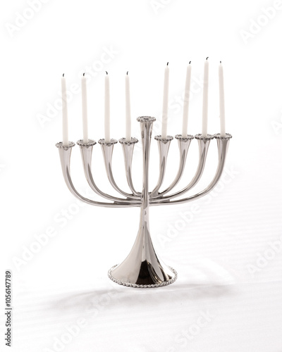 silver menorah, multibranched candelabra, used in the religious rituals of Judaism