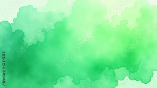 Watercolor green background. Green abstract watercolor background