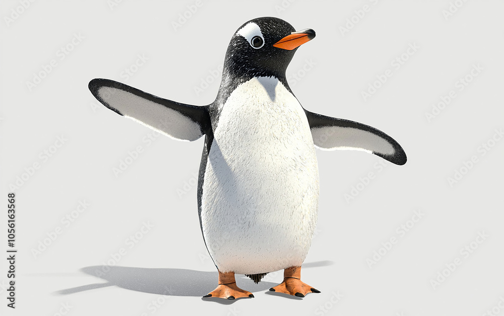penguin on snow penguin on snow