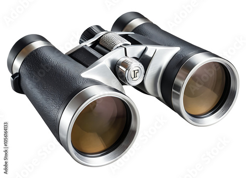 Obraz na płótnie Pair of binoculars PNG with black body and silver accents, perfect for outdoor adventures, birdwatching, or exploring. Ideal for travel, nature, or observation-themed projects. w salonie