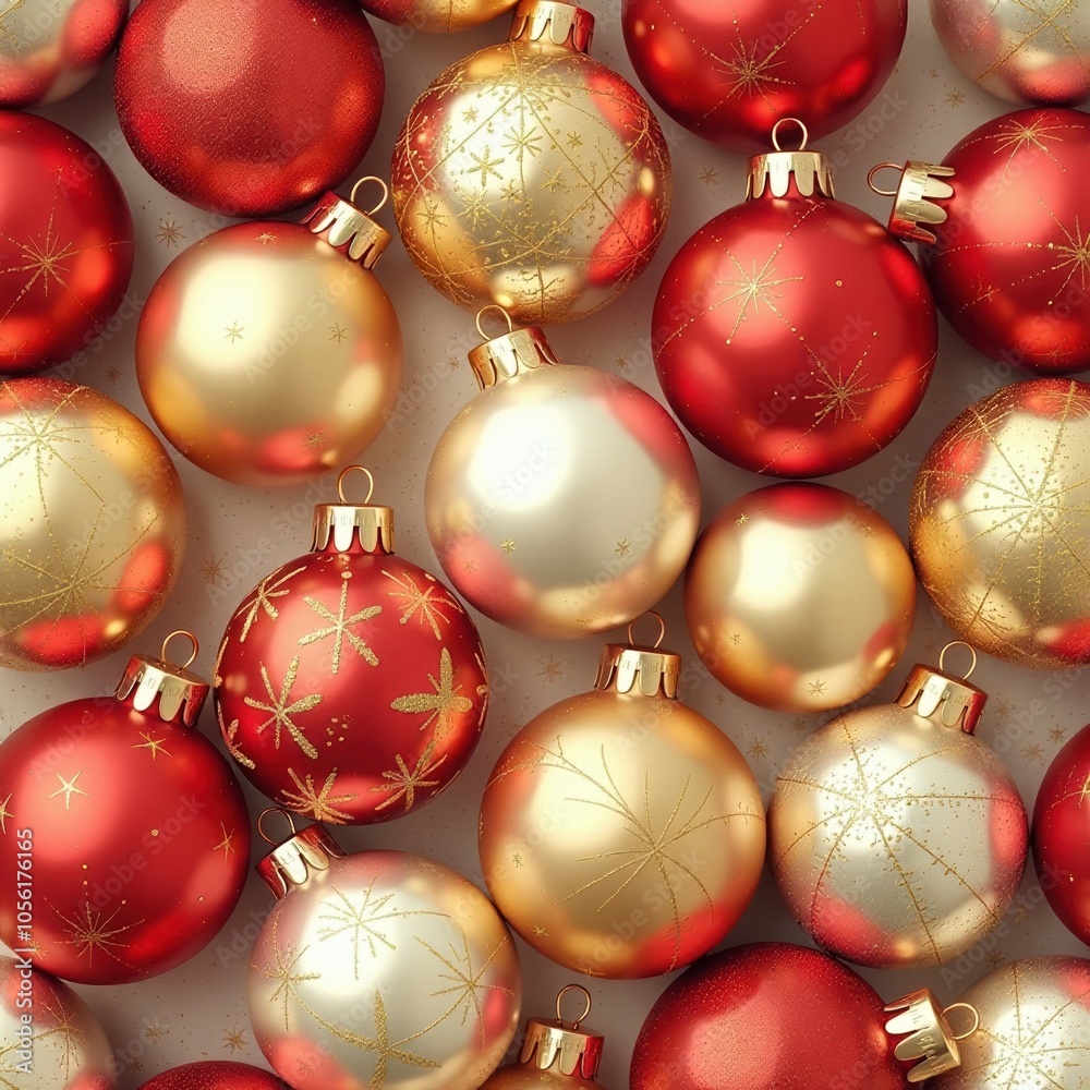 arrangement of Christmas ornaments in red gold white colors, arranged closely together, close up, festive vibrant display. festive background, Christmas celebration, card, website header concept. arrangement of Christmas ornaments in red gold white colors, arranged closely together, close up, festive vibrant display. festive background, Christmas celebration, card, website header concept.