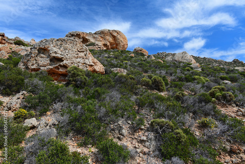 Naturlandschaft im Westen der Kykladeninsel Milos, Griechenland // Natural landscape in the west of the Cyclades island of Milos, Greece photo