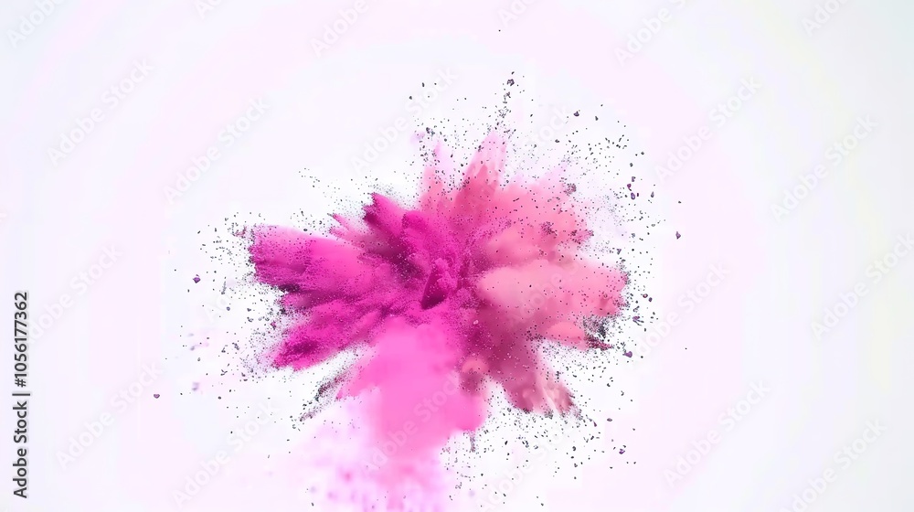 abstract_multicolored_powder_splatted_on_white_ abstract_multicolored_powder_splatted_on_white_