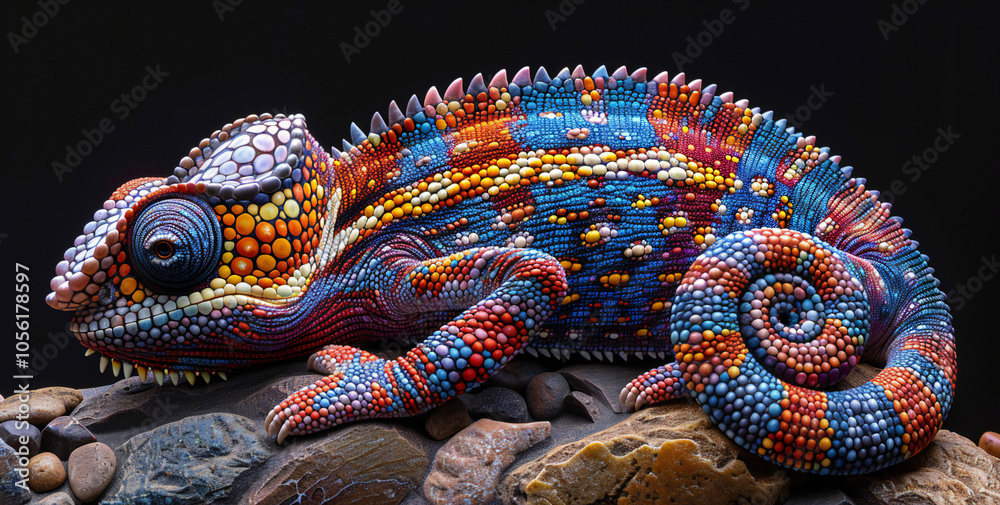 Chameleon with Stunning Colors Chameleon with Stunning Colors