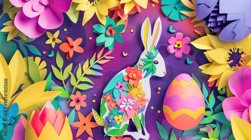 Happy_easter_colorful_paper_cut_rabbit_egg_card Happy_easter_colorful_paper_cut_rabbit_egg_card