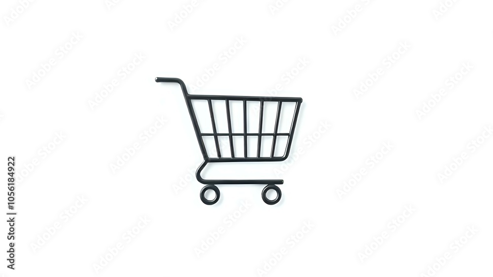 Shopping Cart Icon on White Background Shopping Cart Icon on White Background