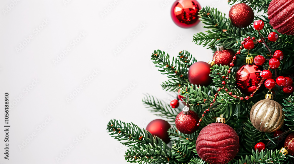 Fototapeta premium Christmas tree with decorations.